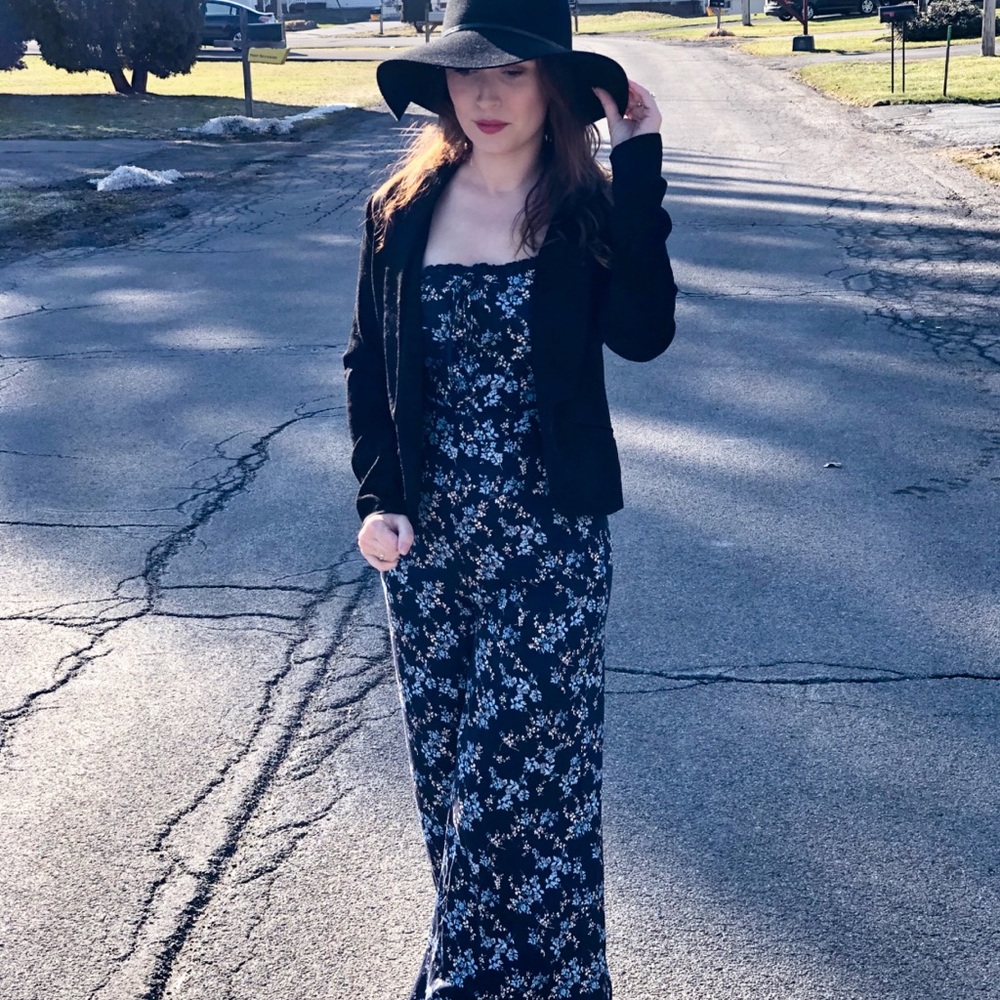 Shabby Chic Meadow Lace-Up Jumpsuit